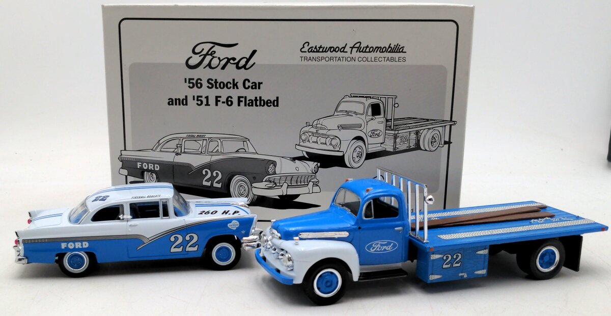 First Gear 19-1316 1:34 Scale Ford '56 Stock Car & '51 F-6 Flatbed
