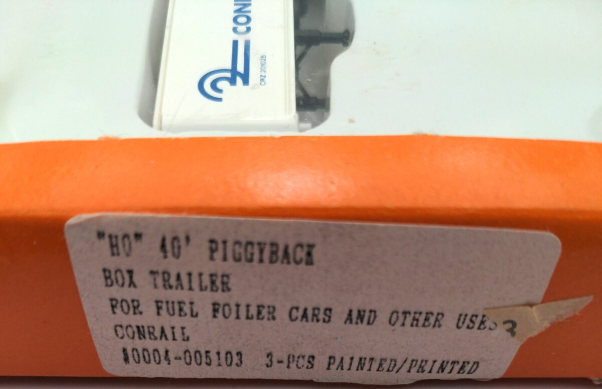Con-Cor 0004-005103 HO Scale 1:87 Conrail 40' Piggyback Box Trailer (Pack of 3)