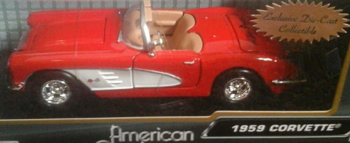 Motor Max 73200AC 1:24 Scale Red / White 1959 Corvette American Classics Car