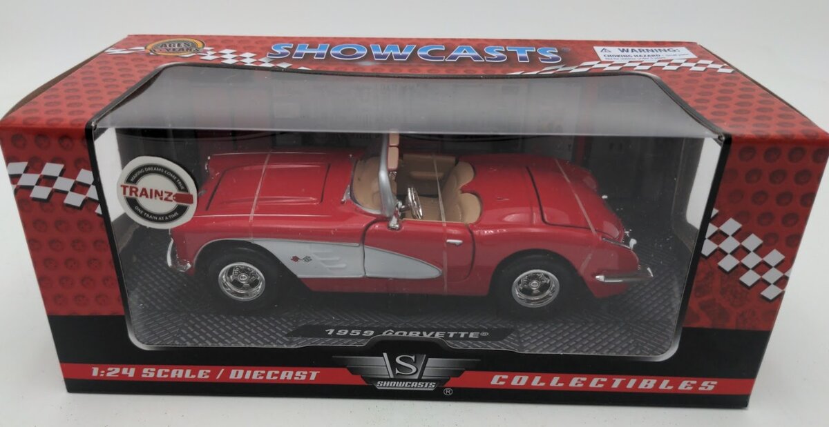 Motor Max 73200AC 1:24 Scale Red / White 1959 Corvette American Classics Car