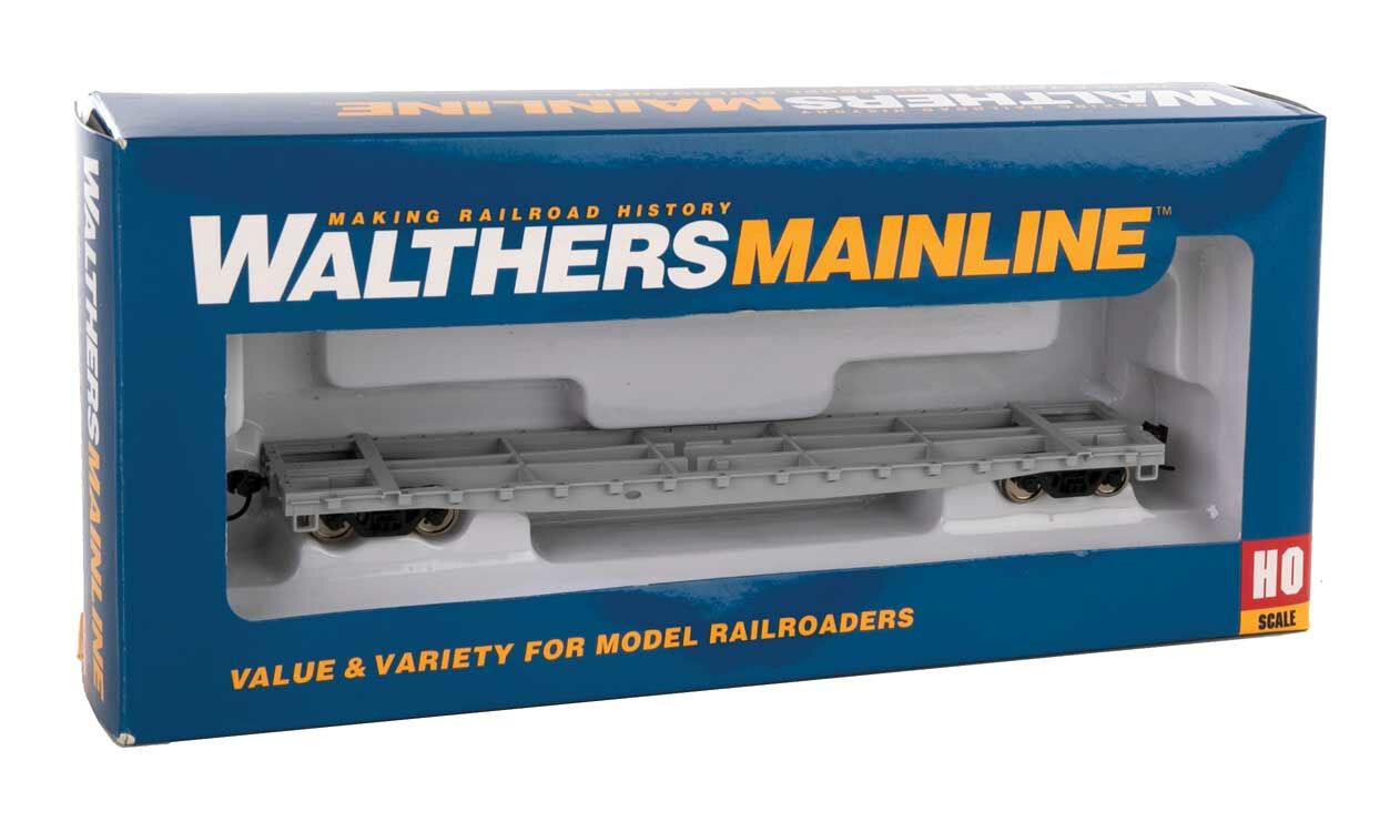Walthers 910-5900 HO Undecorated 53' GSC Bulkhead Flatcar Ready to Run