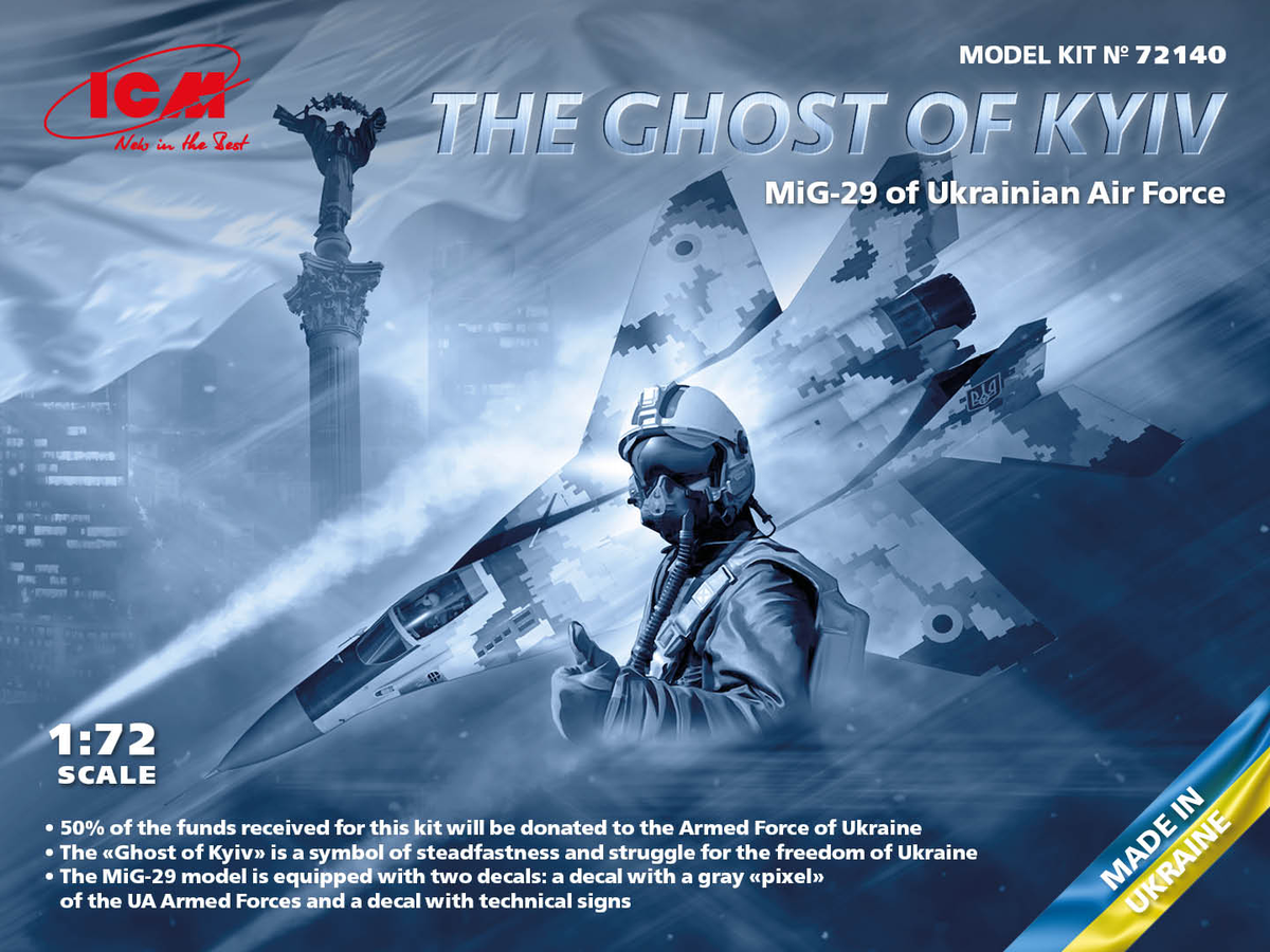 ICM 72140 1:72 The Ghost of Kyiv: MiG-29 of Ukrainian Air Force Plane Kit
