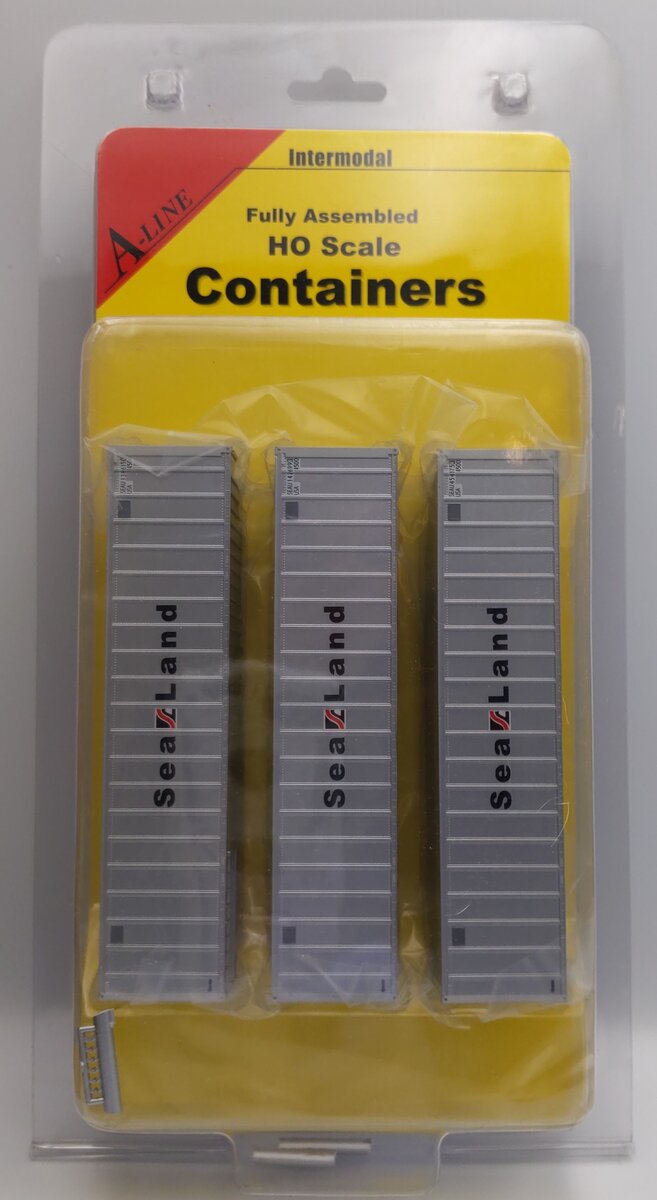 InterMountain (A-Line) 30306-01 HO 40' Rib Sided Container - Sealand (Pack of 3)