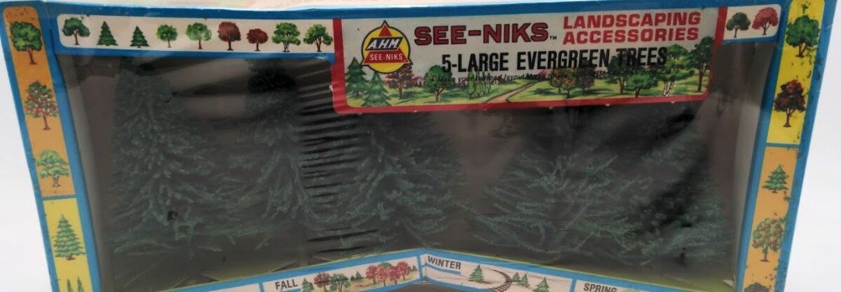 AHM 3709R HO Scale Large Evergreen Trees (Box of 5)