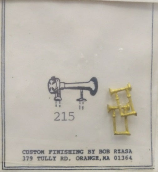 Custom Finishes 215 HO EMD Single Chime Airhorn Brass Part (Pack of 2)