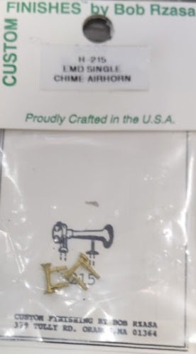 Custom Finishes 215 HO EMD Single Chime Airhorn Brass Part (Pack of 2)