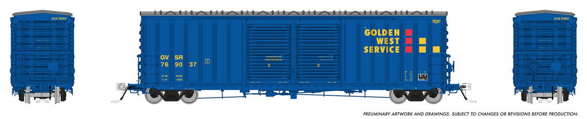 Rapido Trains 170006A HO Golden West Galveston PCF B70 Boxcar Single Car