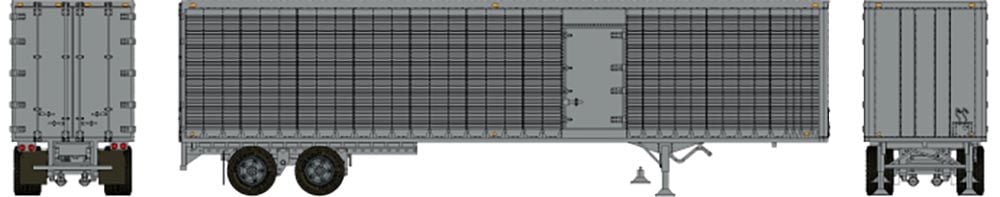 Rapido Trains 403124 HO Unlettered Silver 45' Trailmobile Dry Van Trailer