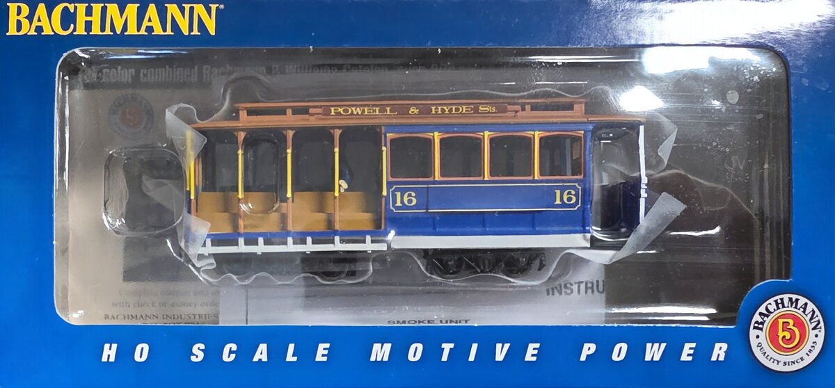 Bachmann 60528 HO Blue & Tan Cable Car #16