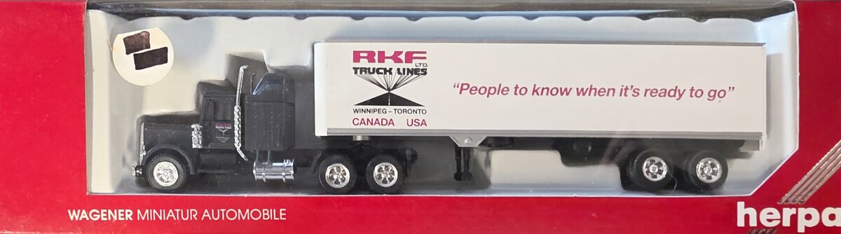 Herpa 6007 HO RKF Truck Lines Peterbilt Truck & Trailer