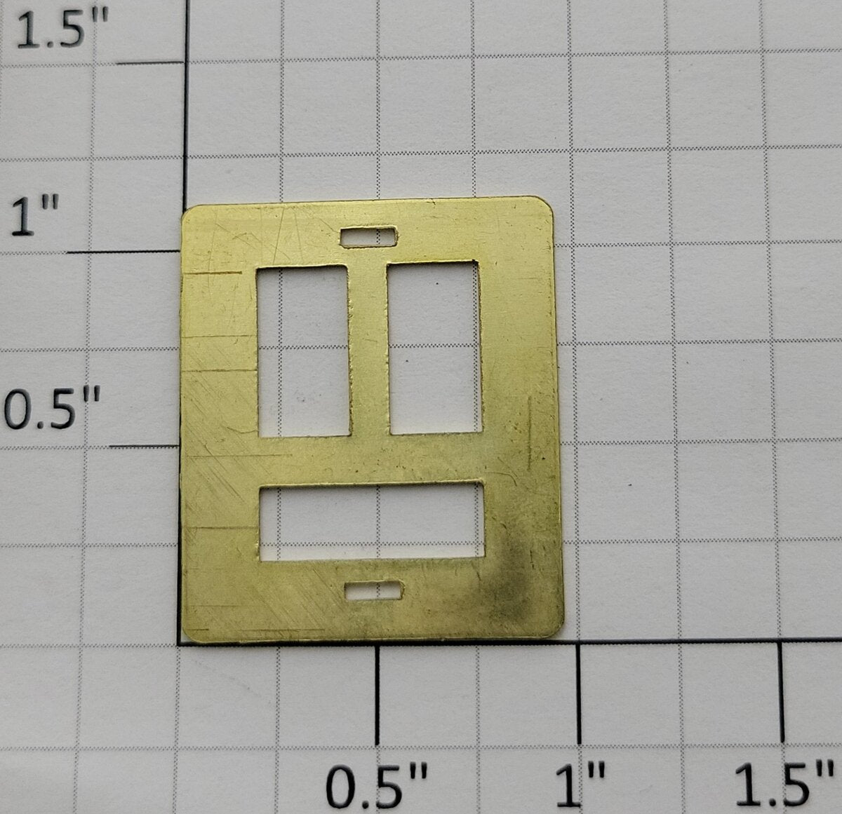 Lionel 300-100X Brass 3-Pane Window Frame Insert