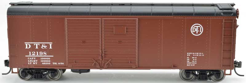 Bowser 43308 HO DT&I RTR Double Door Flush Roof Boxcar #12222