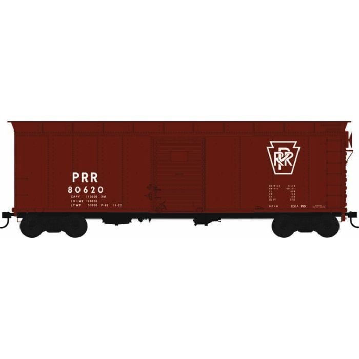 Bowser 43326 HO PRR RTR X31A Single-Door Round Inset Roof Boxcar #80653
