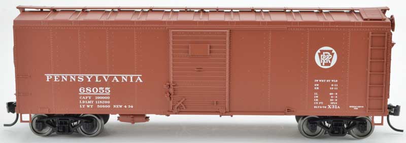 Bowser 43323 HO Pennsylvania RTR Circle Keystone X31A Inset Roof Boxcar #77123