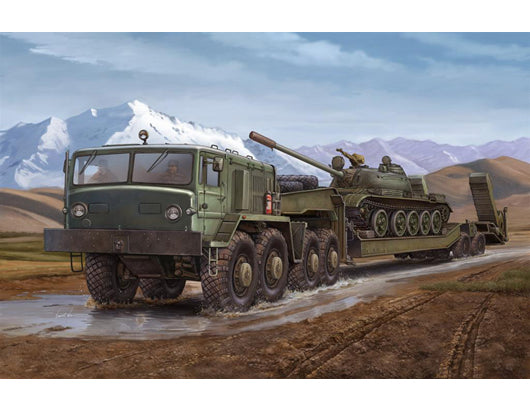 Trumpeter 00211 1:35 MAZ-537G Intermediate Type Truck w/Semi-Trailer Plastic Kit