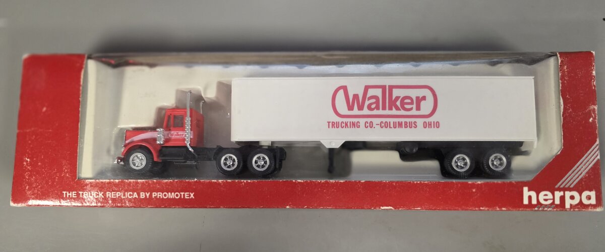 Herpa 6064 HO Walker Trucking Company Columbus Ohio Tractor Trailer