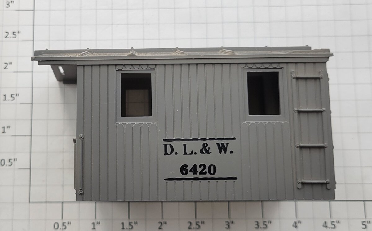 Lionel 6420-7 D.L. & W. Work Caboose Dark Gray Cab without Chimney