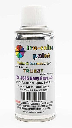 Tru-Color 4045 Railroad Color Acrylic Navy Gray #5 4.5 oz. Spray Paint Can