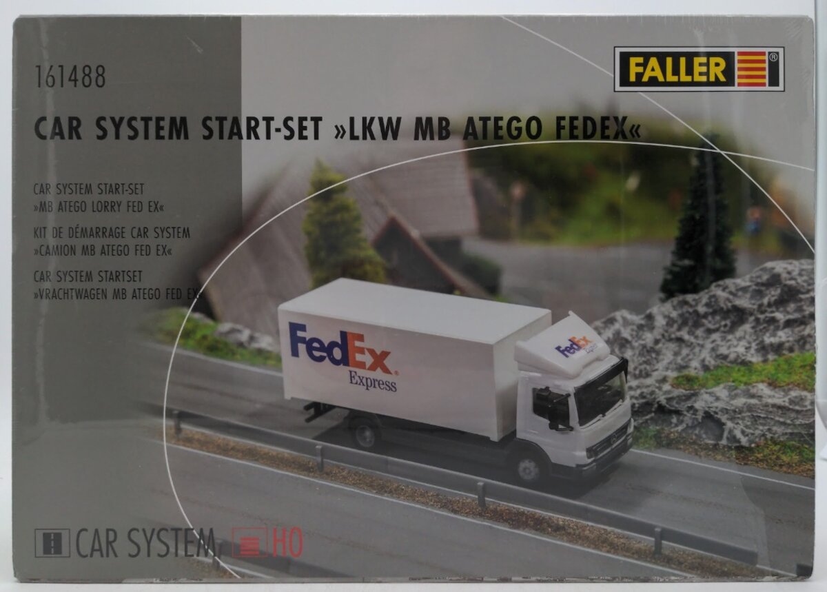 Faller 161488 HO Scale FedEx Car System Start Set MB Atego Lorry Fed Ex