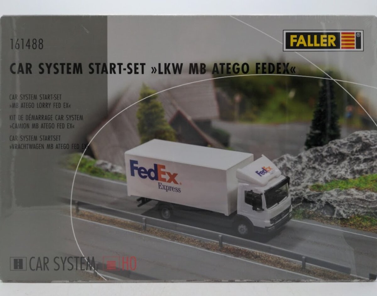 Faller 161488 HO Scale FedEx Car System Start Set MB Atego Lorry Fed Ex