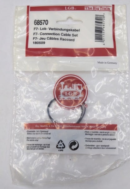 LGB 68570 G Scale F-7 2-Pin Diesel Loco Power Connection Cable (Set of 2)