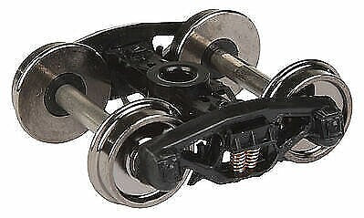 EB Products T-125B HO Bettendorf RP 25 Trucks w/Smooth Black Wheels (Pack of 2)
