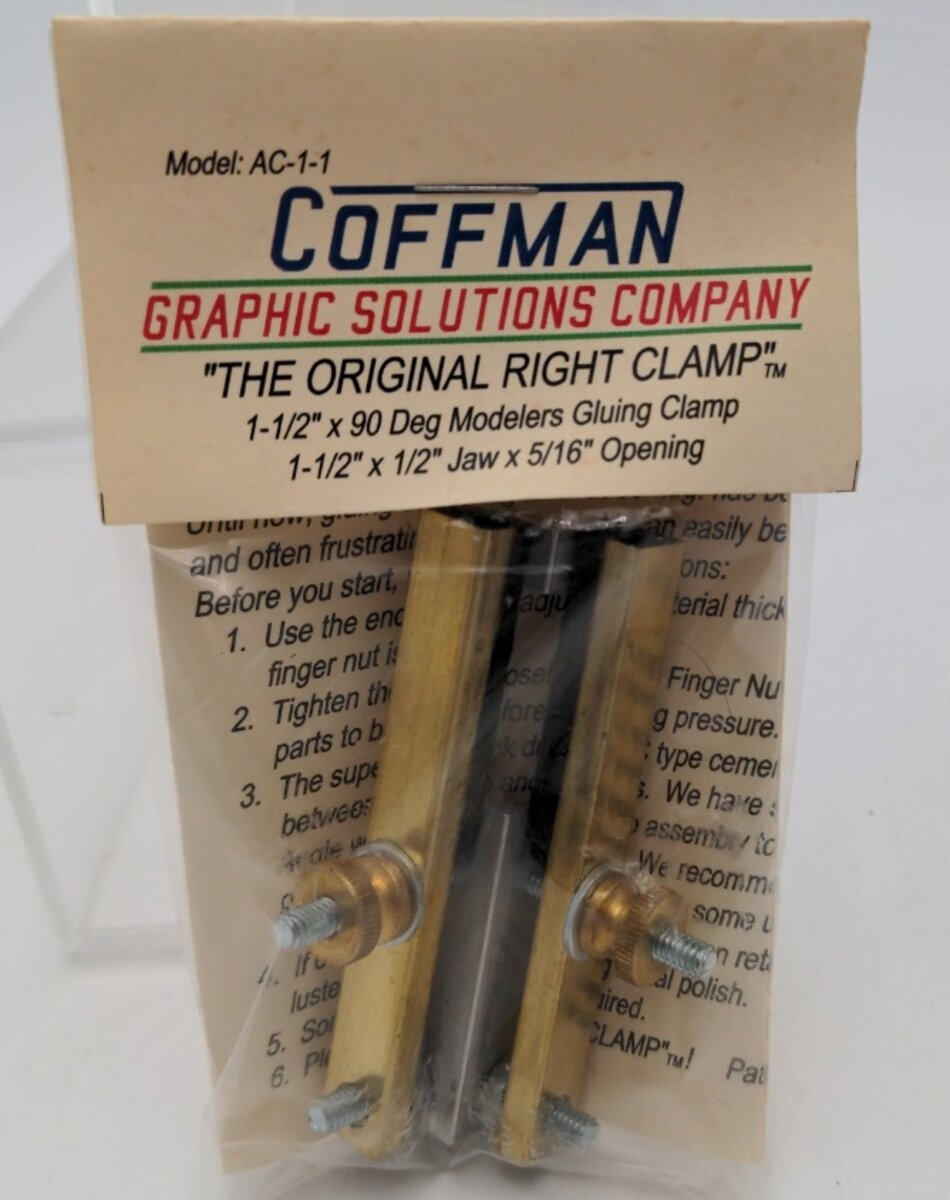 Coffman AC-1-1 Right Clamp 1-1/2" x 90 Deg Modelers Gluing Clamp