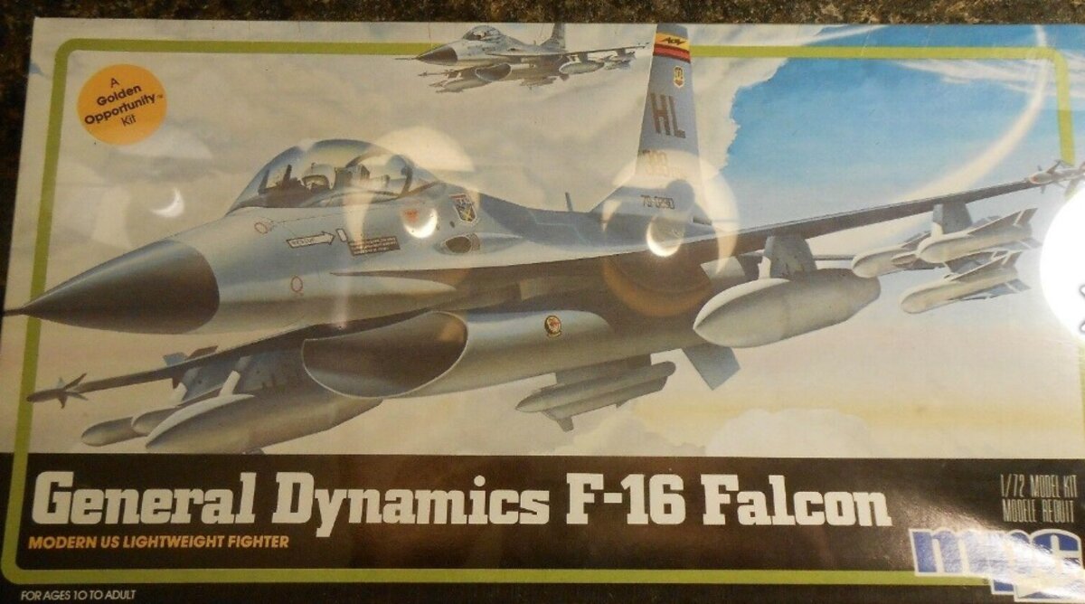 MPC 1-4306 1:72 General Dynamics F-16 Falcon Airplaine Military Plane Kit