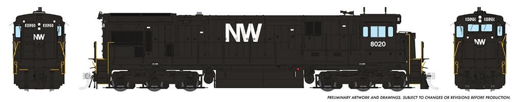 Rapido Trains 042521 HO NW C30-7 Diesel Locomotive - DC/DCC/Sound #8020