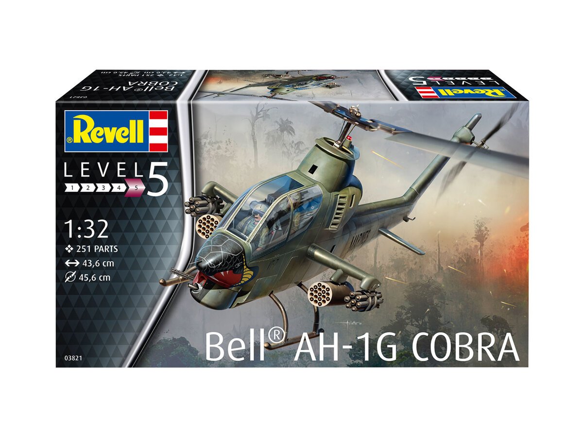 Revell of Germany 03821 1:32 Bell AH-1G Cobra Military Aircraft Helicopter Kit