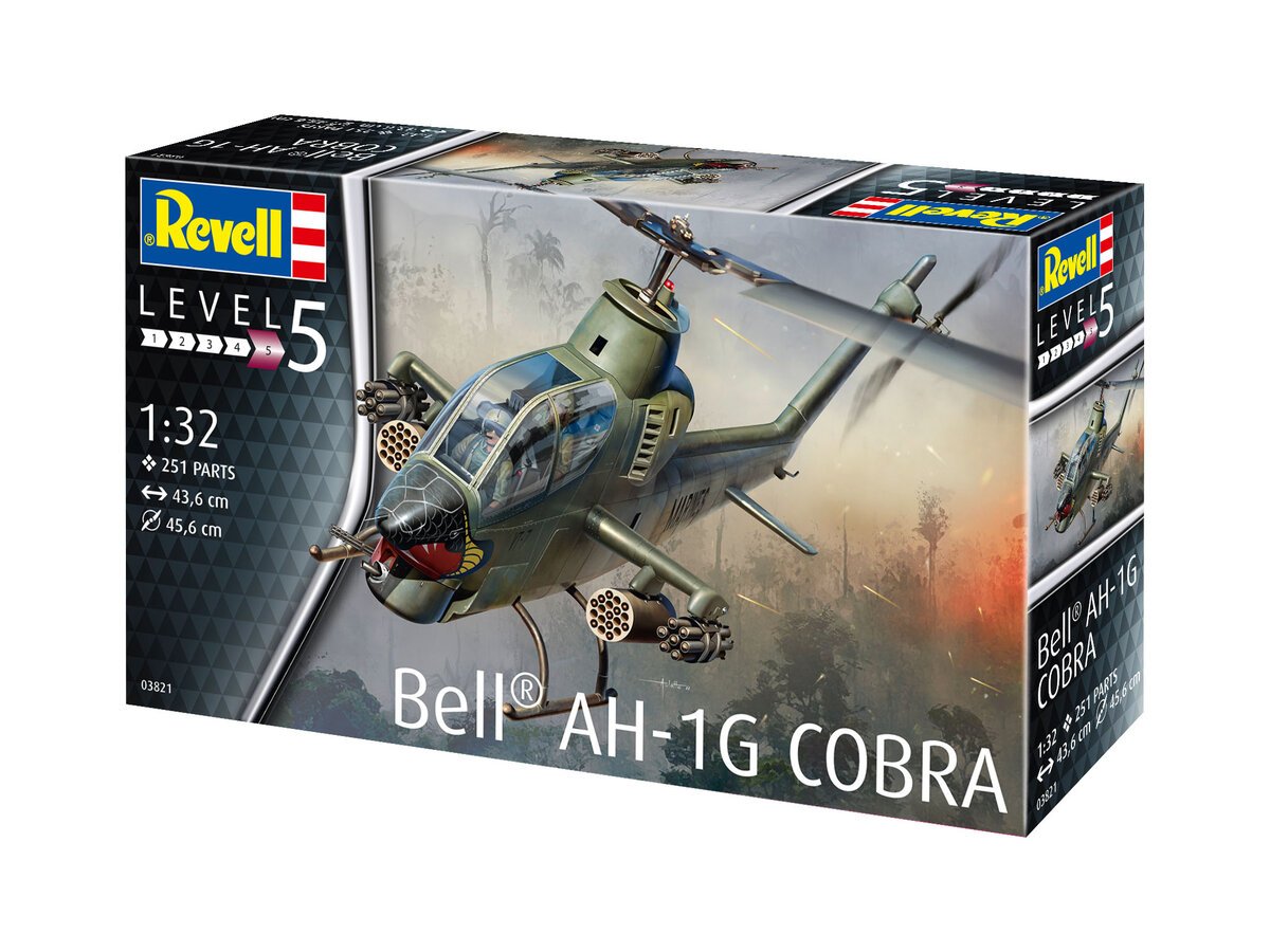Revell of Germany 03821 1:32 Bell AH-1G Cobra Military Aircraft Helicopter Kit