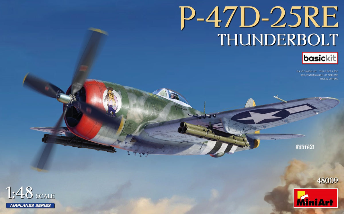MiniArt 48009 1:48 Republic P-47D-25RE Thunderbolt Aircraft Plastic Model Kit