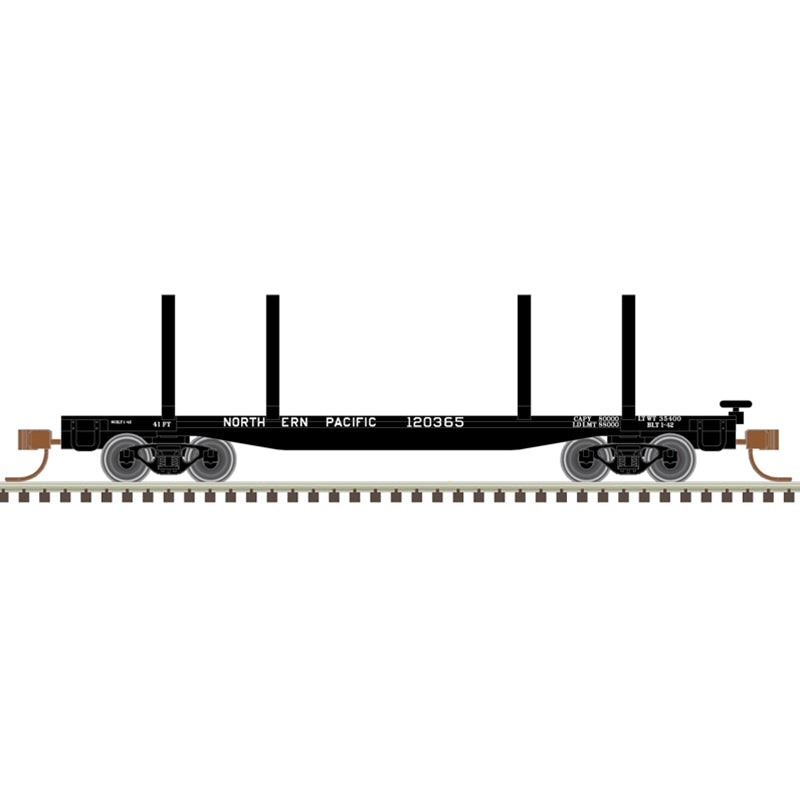 Atlas 50006290 N Northern Pacific 45' Logging Flat Car #120365