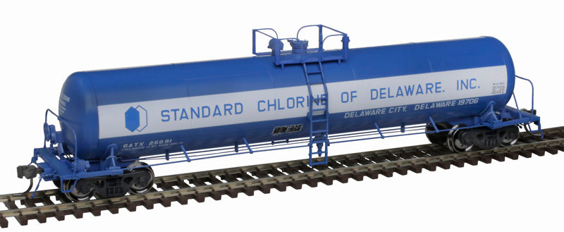 Atlas 20006976 HO Standard Chlorine of Delaware Inc GATX 20,700 Gallon Tank Car