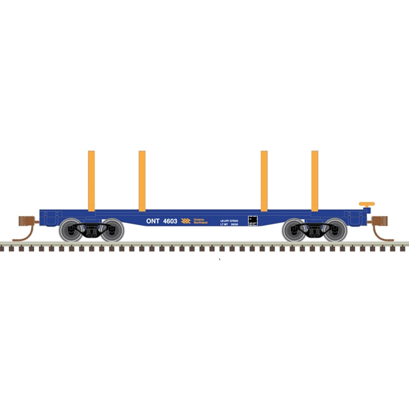 Atlas 50006274 N Ontario Northland ONT 45' Logging Flat Car #4627