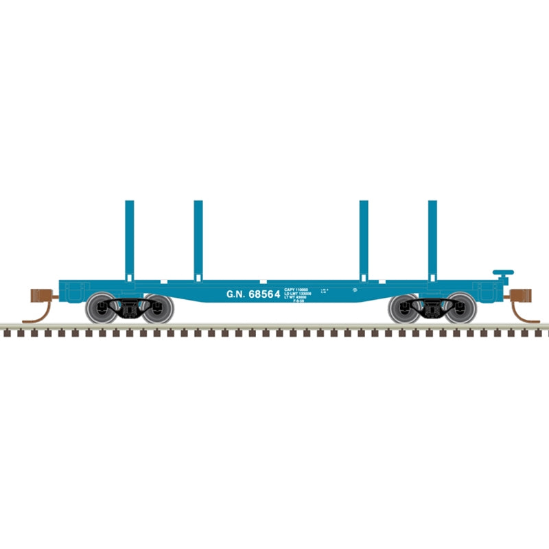 Atlas 50006285 N Great Northern 45' Logging Flat Car #68553