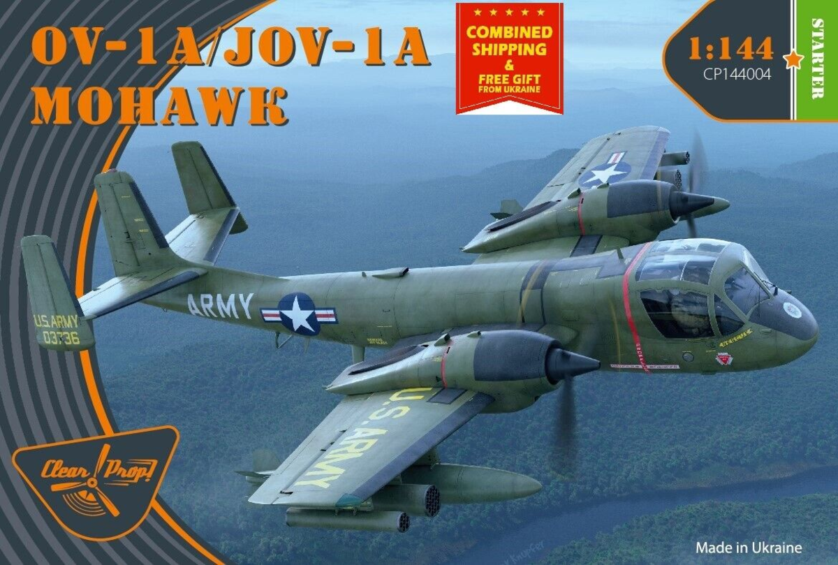 Clear Prop Models CP144004 1:144 OV-1A/JOV-1A Mohawk Aircraft Plastic Model Kit