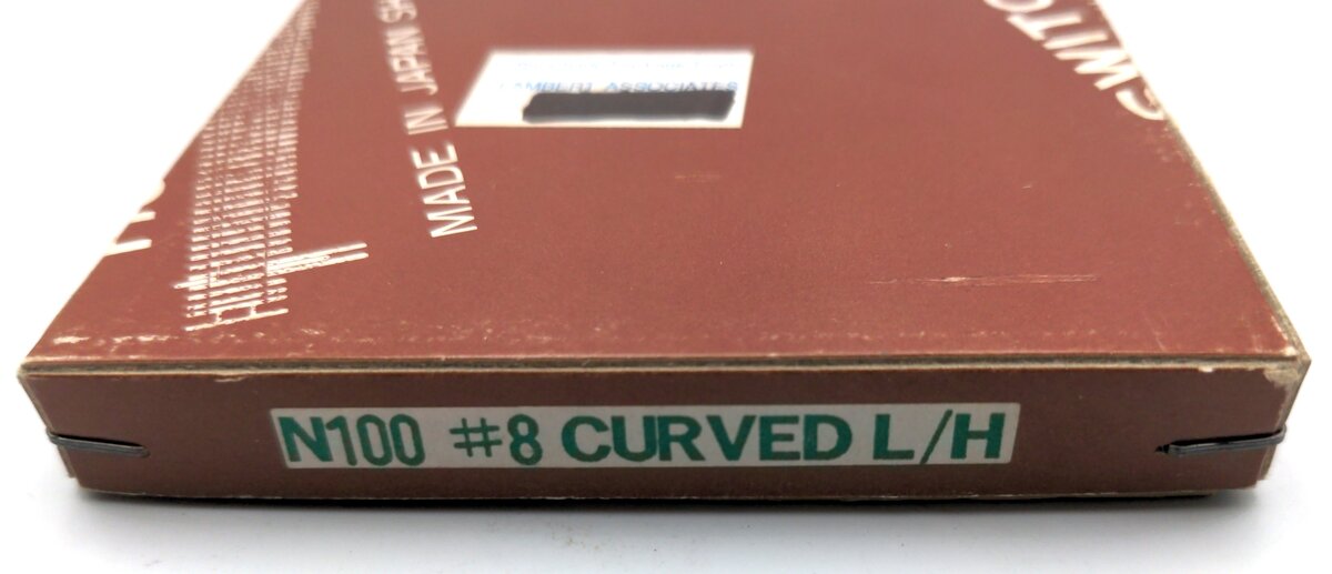 Shinohara Track HO N100 #8 Curved L/H Single Track