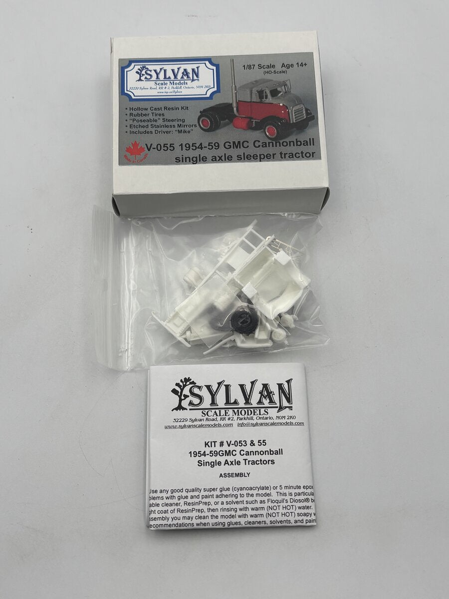 Sylvan Scale Models V-055 HO 1954-59 GMC Cannonball Single Axle Sleeper Truck