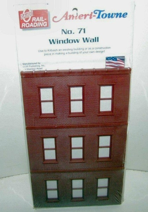Ameri-Towne 71 O Scale 3 Story Window Wall Only Kit