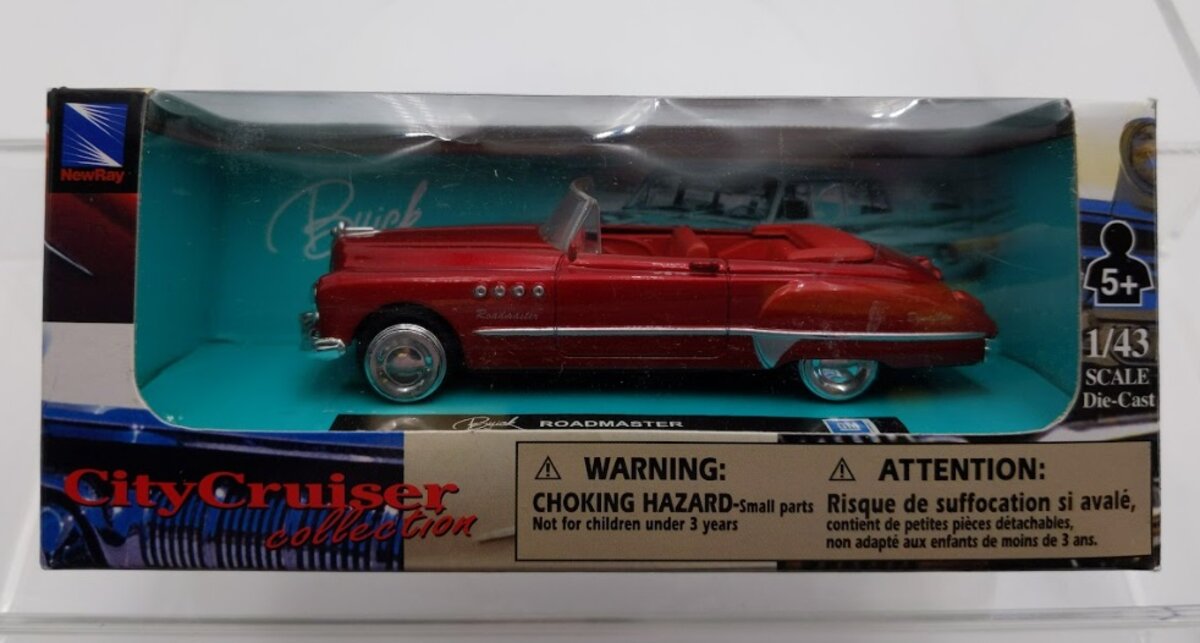 New Ray 48684 1:43 City Cruiser Collection Red 1949 Buick Roadmaster DieCast Car