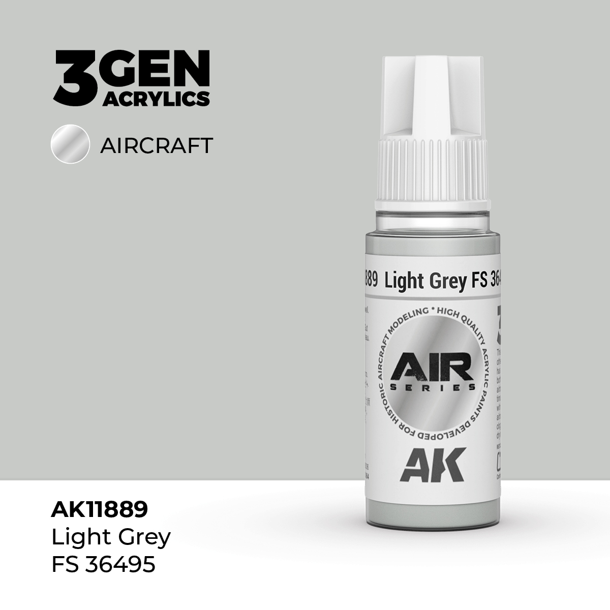 AK Interactive Air Series Light Grey FS 36495 17 ml Paint Bottle