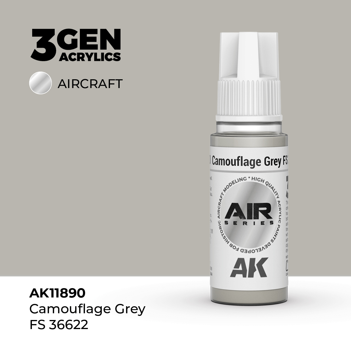 AK Interactive AK11890 Air Series Camouflage Grey FS 36622 17 ml Paint Bottle