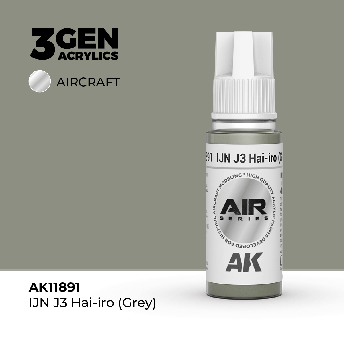 AK Interactive AK11891 Air Series IJN J3 HAI-IRO (Grey) 17 ml Paint Bottle