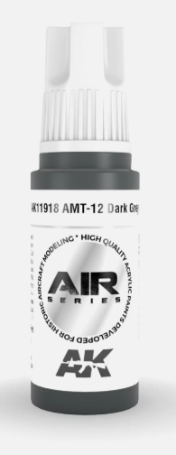 AK Interactive AK11918 Air Series AMT-12 Dark Grey 17 ml Paint Bottle
