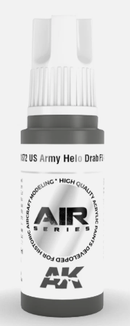 AK Interactive AK11872 Air Series US Army Helo Drab FS 34031 17 ml Paint Bottle