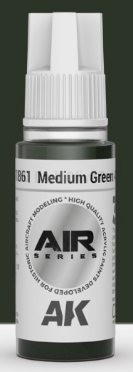 AK Interactive AK11861 Air Series Medium Green 42 17 ml Paint Bottle