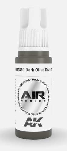 AK Interactive AK11860 Air Series Dark Olive Drab 41 17 ml Paint Bottle