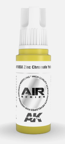 AK Interactive AK11858 Air Series Zinc Chromate Yellow 17 ml Paint Bottle