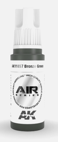 AK Interactive AK11857 Air Series Bronze Green 17 ml Paint Bottle